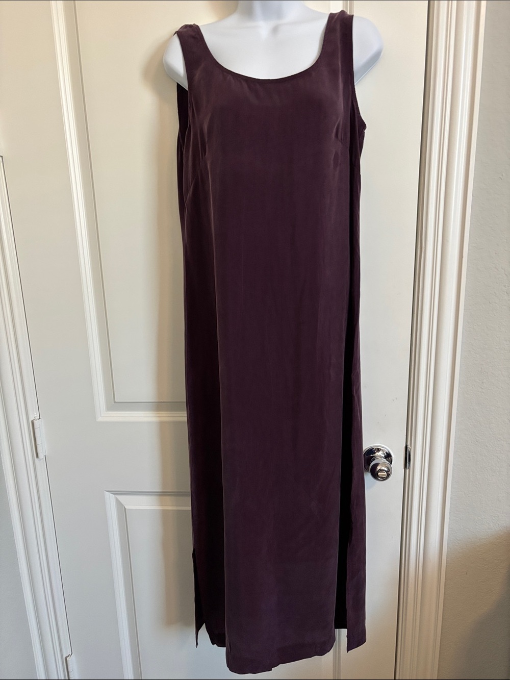 Jessica Howard Sleeveless Plum Maxi Base Dress 8 #56D